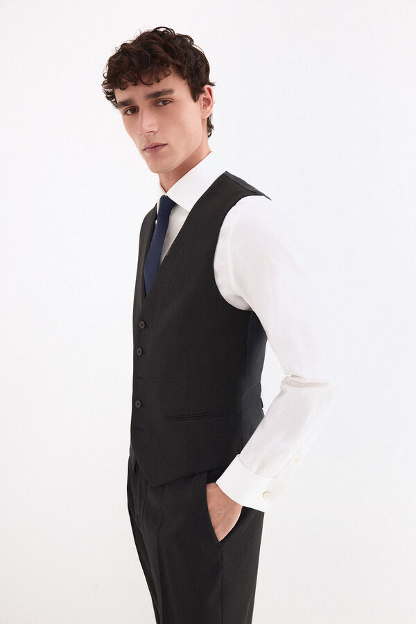 Pedro del Hierro Chaleco tailored liso Gris
