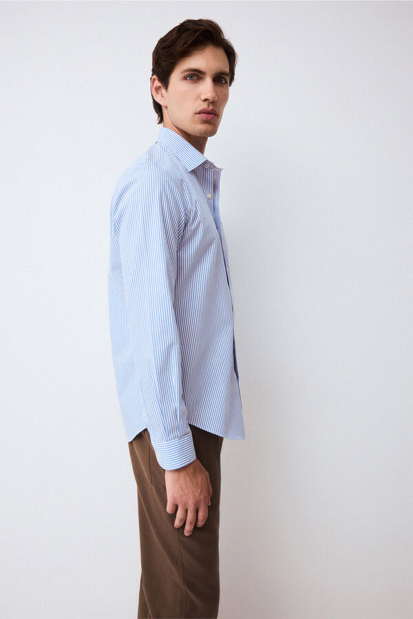Pedro del Hierro Camisa vestir rayas non iron + antimanchas slim fit Azul