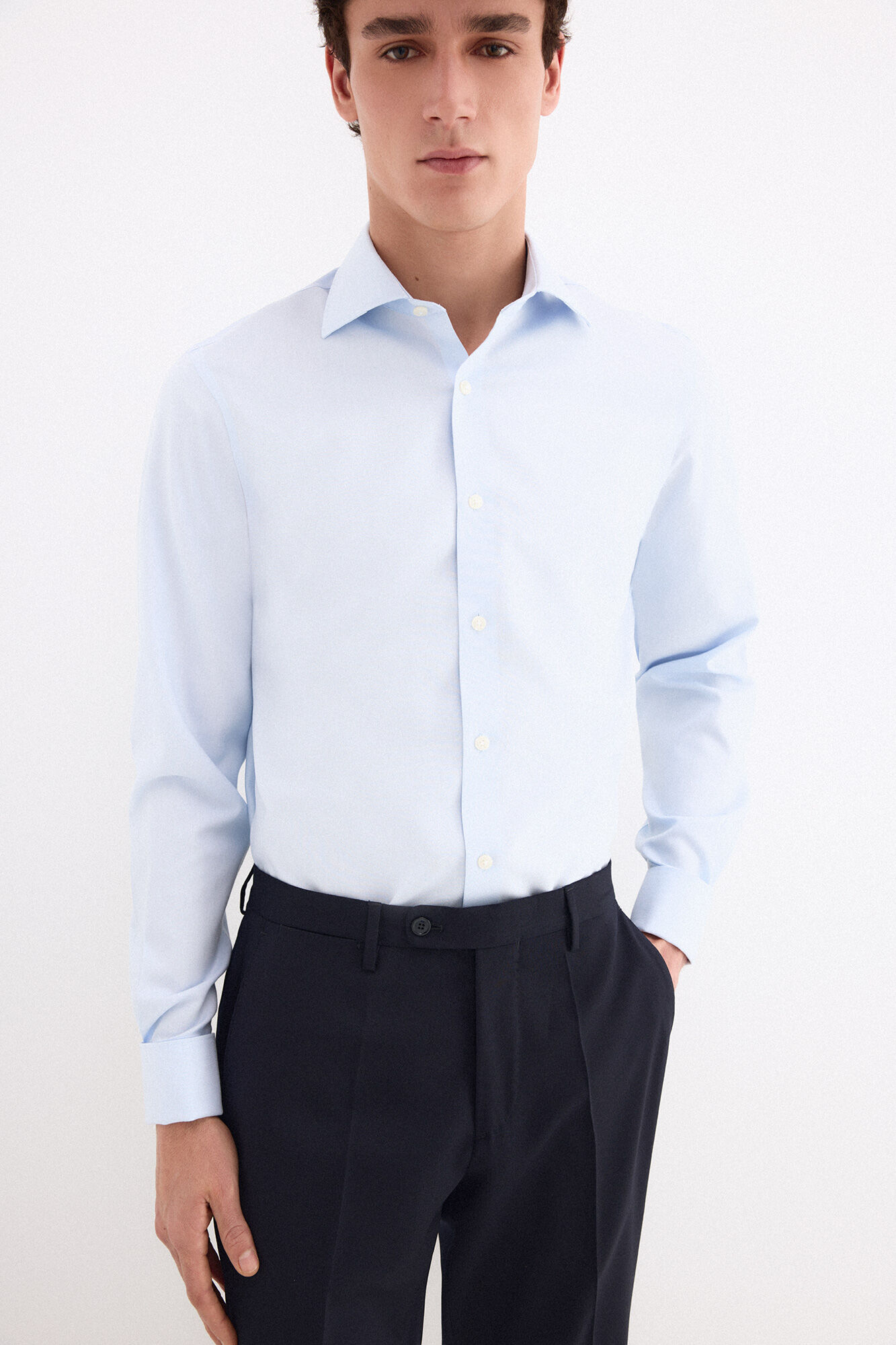 Pedro del Hierro Camisa pu&ntilde;o gemelos non iron + antimanchas