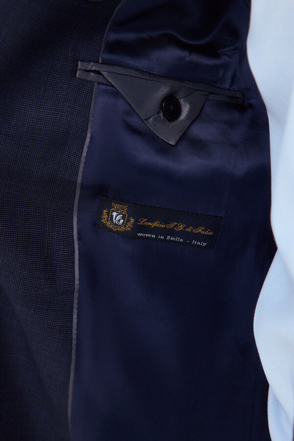 Pedro del Hierro Americana traje coordinado tailored estructura azul Azul