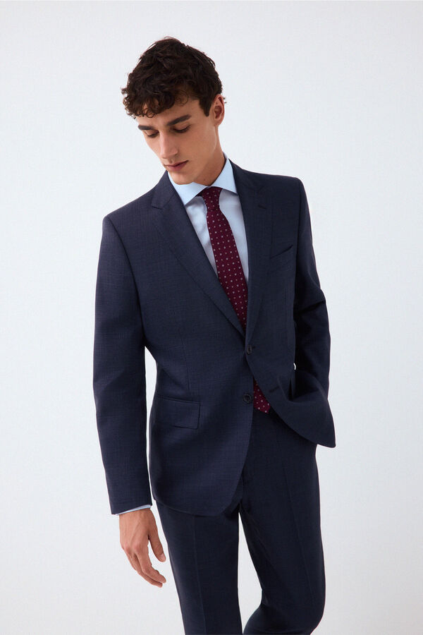 Pedro del Hierro Americana traje coordinado tailored estructura azul Azul