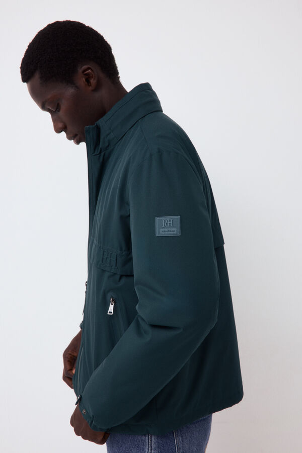 Pedro del Hierro Cazadora vistas cremalleras Verde