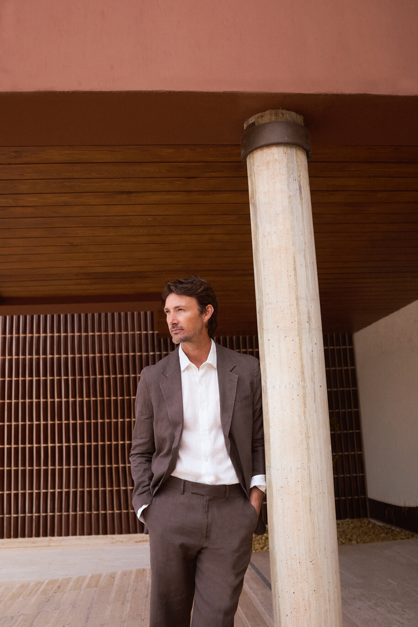 Pedro del Hierro Americana coordinada mezcla lino
