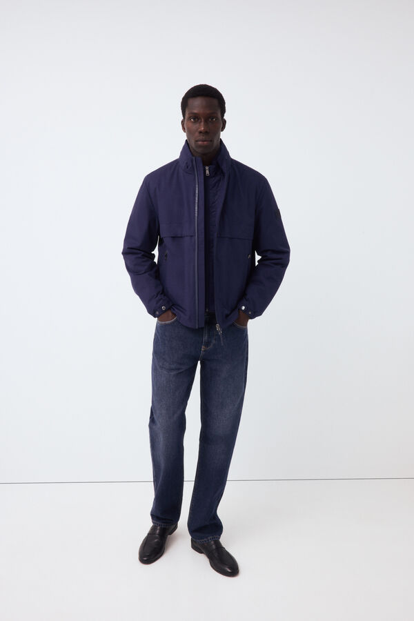 Pedro del Hierro Cazadora vistas cremalleras Azul