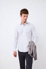 Pedro del Hierro Camisa vestir cuadros non iron + antimanchas slim fit Gris