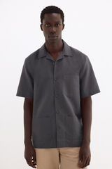 Pedro del Hierro Guayabera lino manga corta Gris