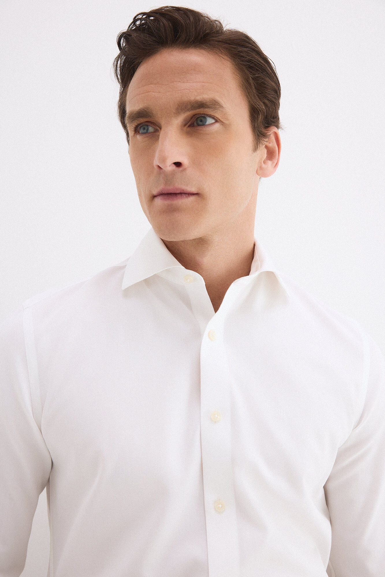 Pedro del Hierro Camisa vestir estructura lisa non iron + antimanchas slim fit