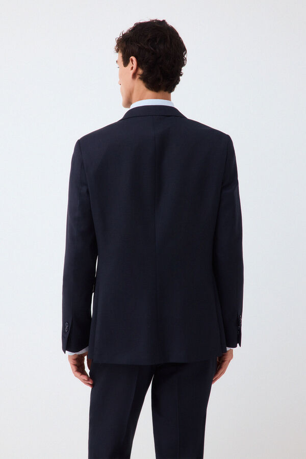 Pedro del Hierro Americana traje coordinado slim ojo de perdiz Azul