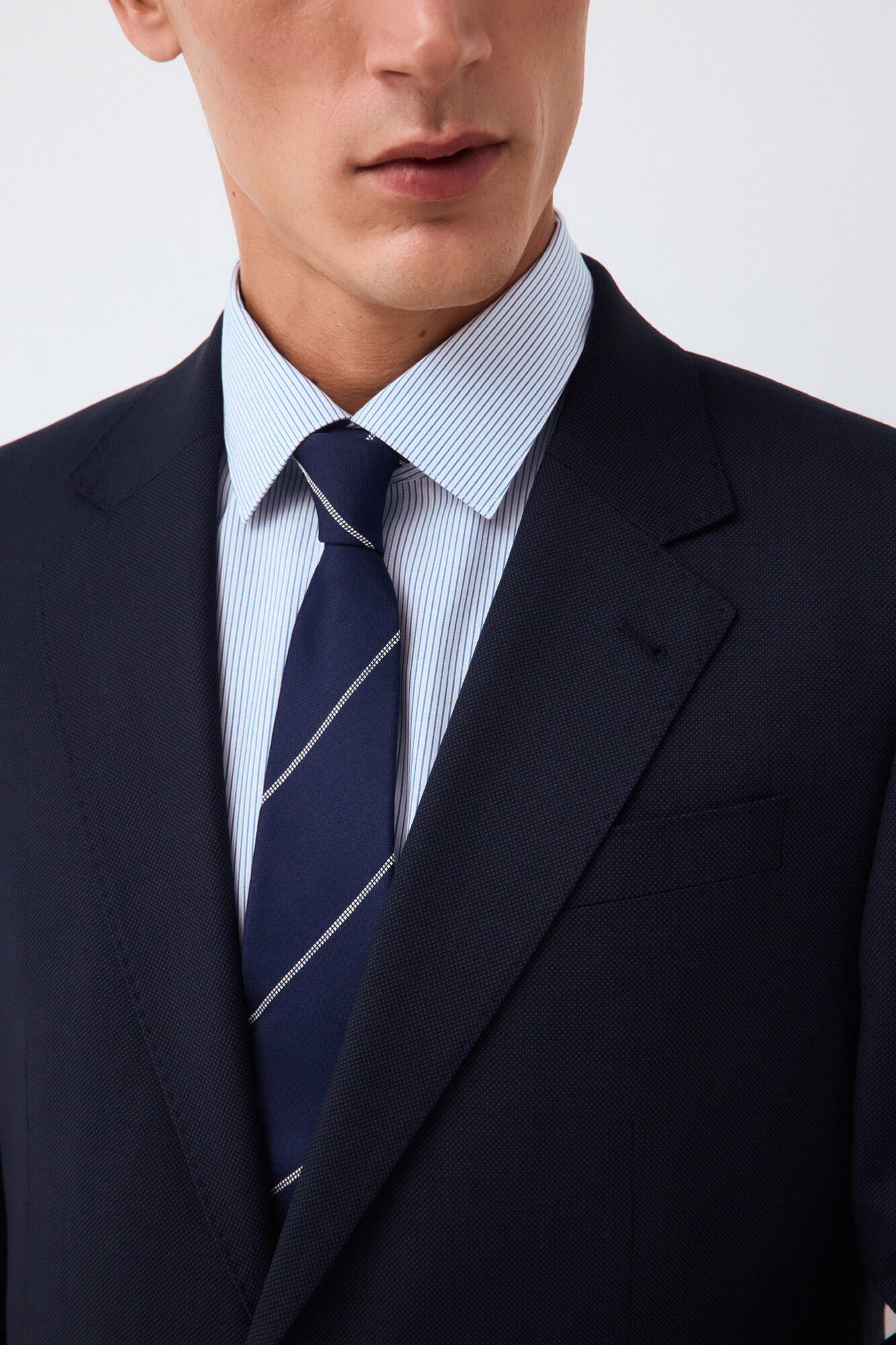 Pedro del Hierro Americana traje coordinado slim ojo de perdiz