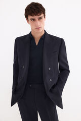 Pedro del Hierro Americana cruzada canvas slim bi-stretch Azul