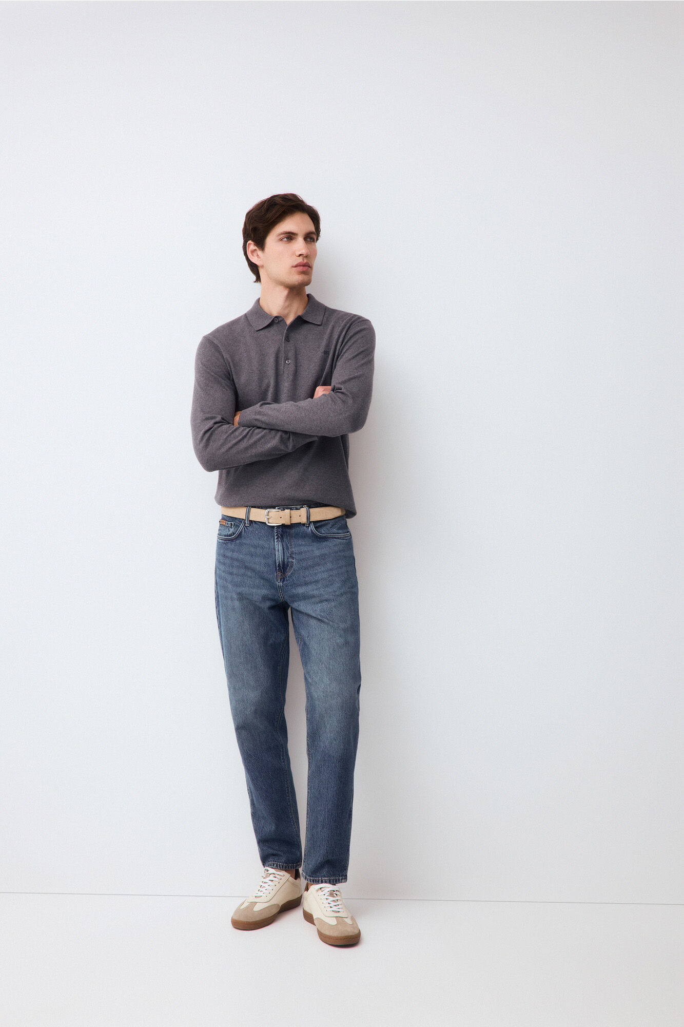 Pedro del Hierro Jersey punto premium algod&oacute;n seda cashmere