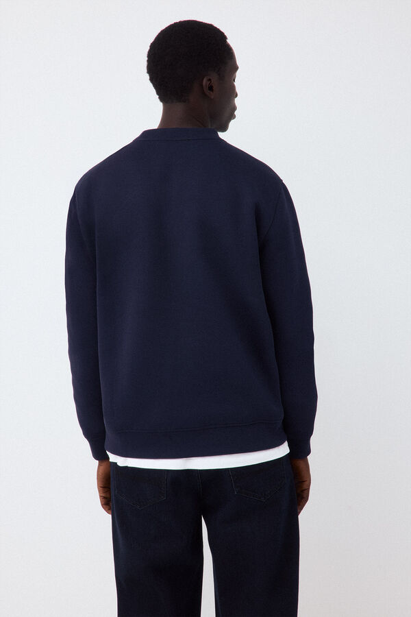 Pedro del Hierro Sudadera neopreno cuello caja Azul