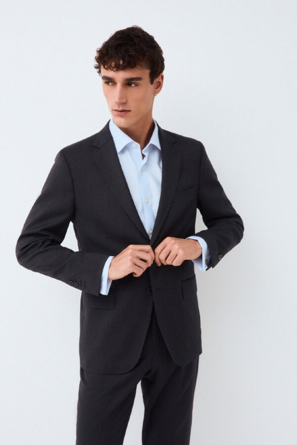 Pedro del Hierro Americana traje coordinado tailored b&aacute;sico Gris