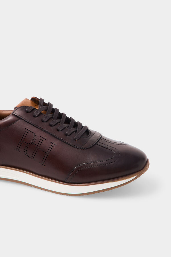 Pedro del Hierro Zapatilla icono piel Marr&oacute;n