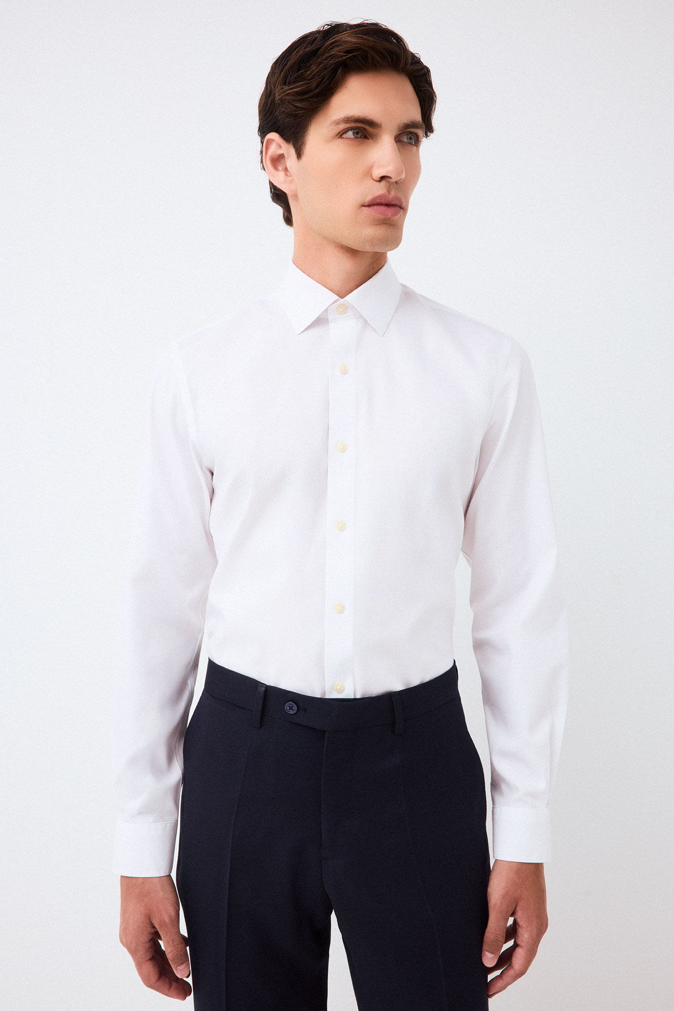 Pedro del Hierro Camisa vestir lisa non iron + antimanchas slim fit