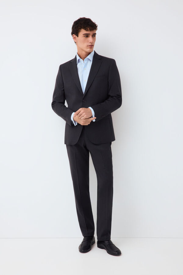 Pedro del Hierro Pantal&oacute;n traje coordinado tailored b&aacute;sico Gris