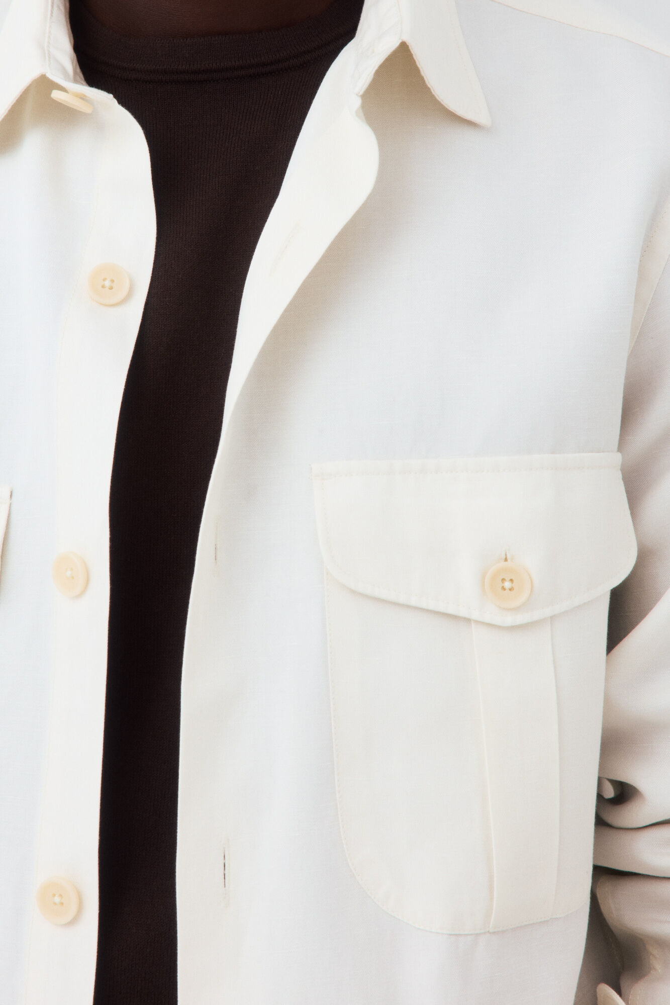 Pedro del Hierro Sobrecamisa lisa tencel lino