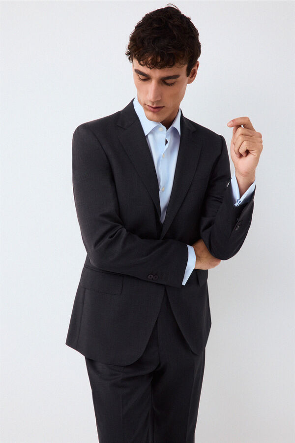 Pedro del Hierro Americana traje coordinado tailored b&aacute;sico Gris