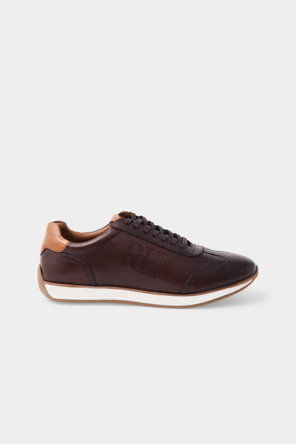 Pedro del Hierro Zapatilla icono piel Marr&oacute;n