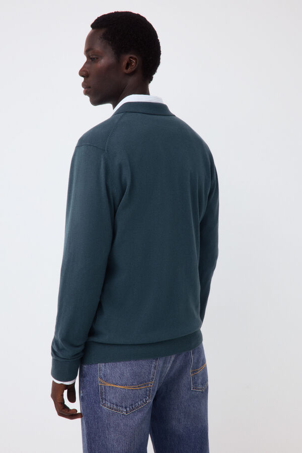 Pedro del Hierro C&aacute;rdigan algod&oacute;n seda cashmere Verde
