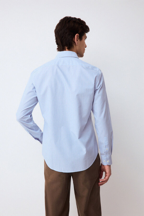 Pedro del Hierro Camisa vestir rayas non iron + antimanchas slim fit Azul