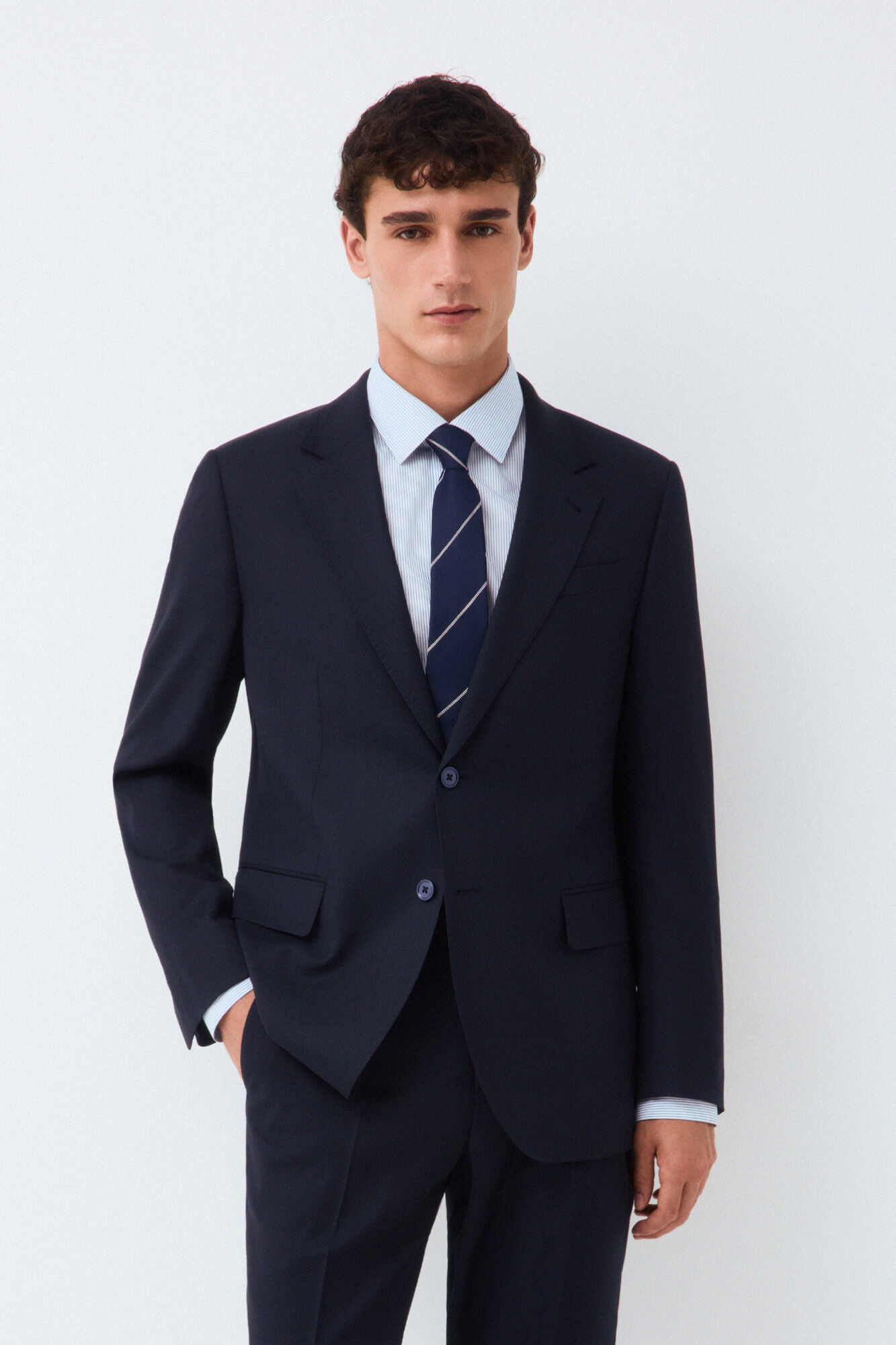 Pedro del Hierro Americana traje coordinado slim ojo de perdiz