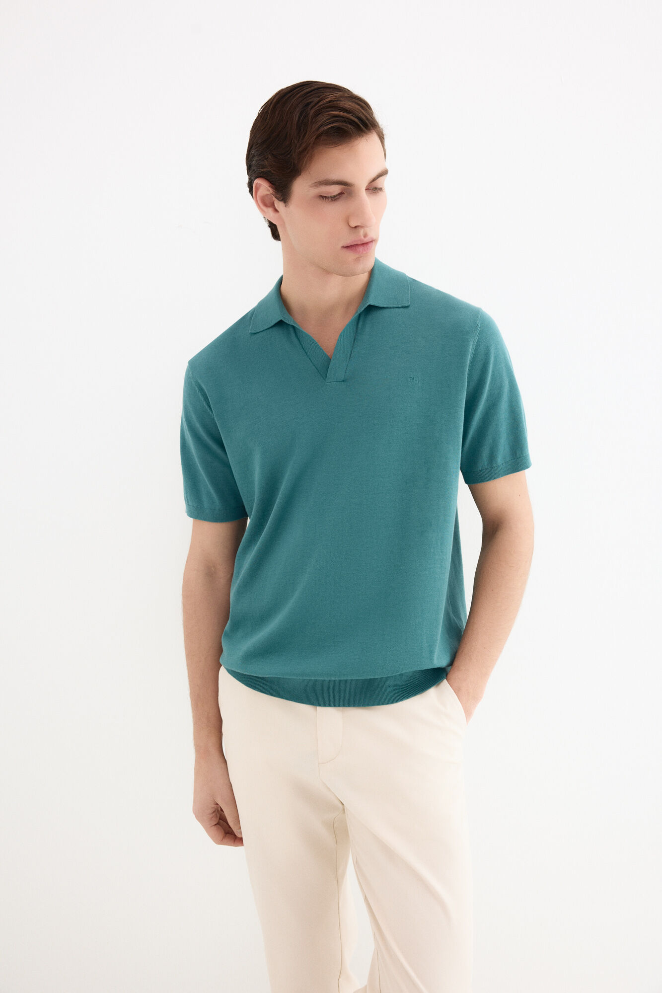 Pedro del Hierro Jersey polo premium manga corta algod&oacute;n