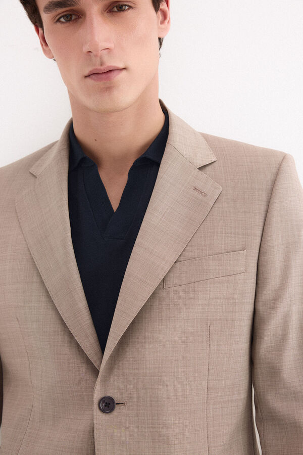 Pedro del Hierro Americana estructura tailored Marr&oacute;n