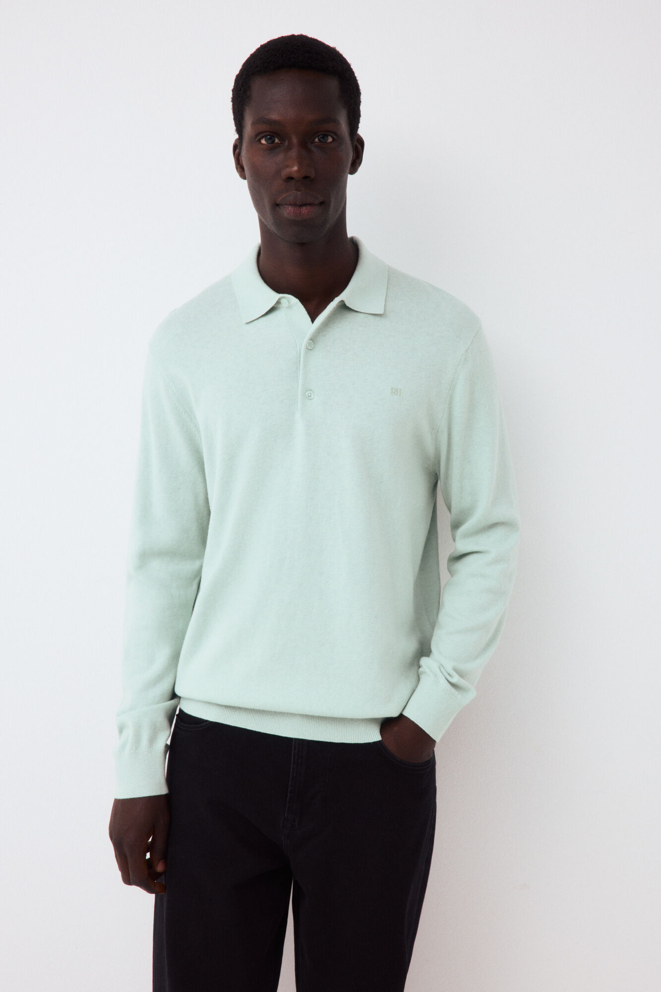 Pedro del Hierro Jersey punto premium algod&oacute;n seda cashmere