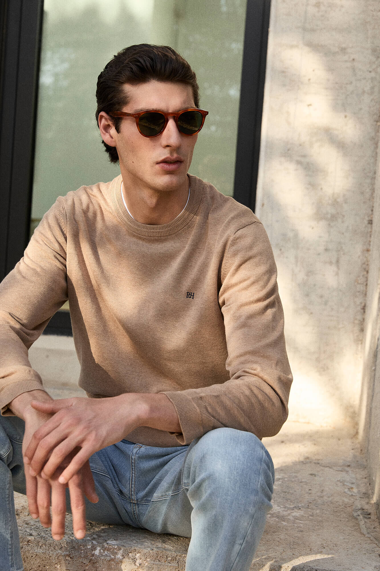Pedro del Hierro Jersey punto fino algod&oacute;n premium
