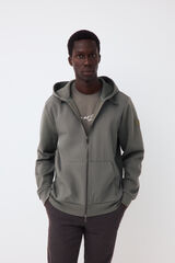 Pedro del Hierro Cardigan t&eacute;cnico con capucha Verde