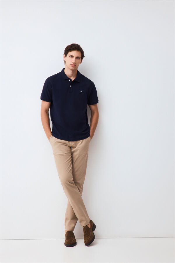 Pedro del Hierro Polo b&aacute;sico piqu&eacute; Azul