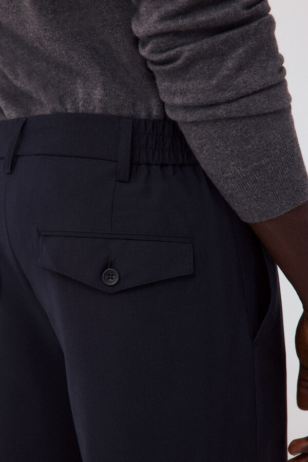 Pedro del Hierro Pantal&oacute;n goma trasera regular Azul