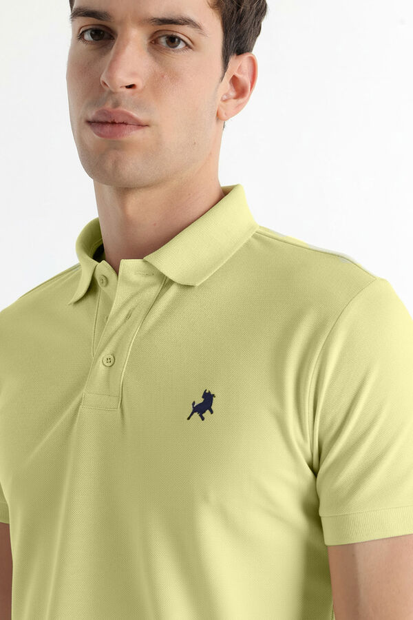 Lois Polo de manga corta logo bordado amarillo