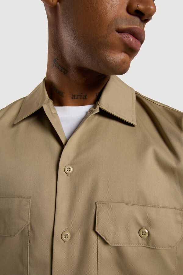 Dickies Camisa de trabajo manga corta kaki