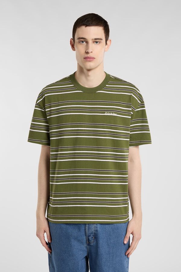 Dickies Camiseta rayas manga corta blanco