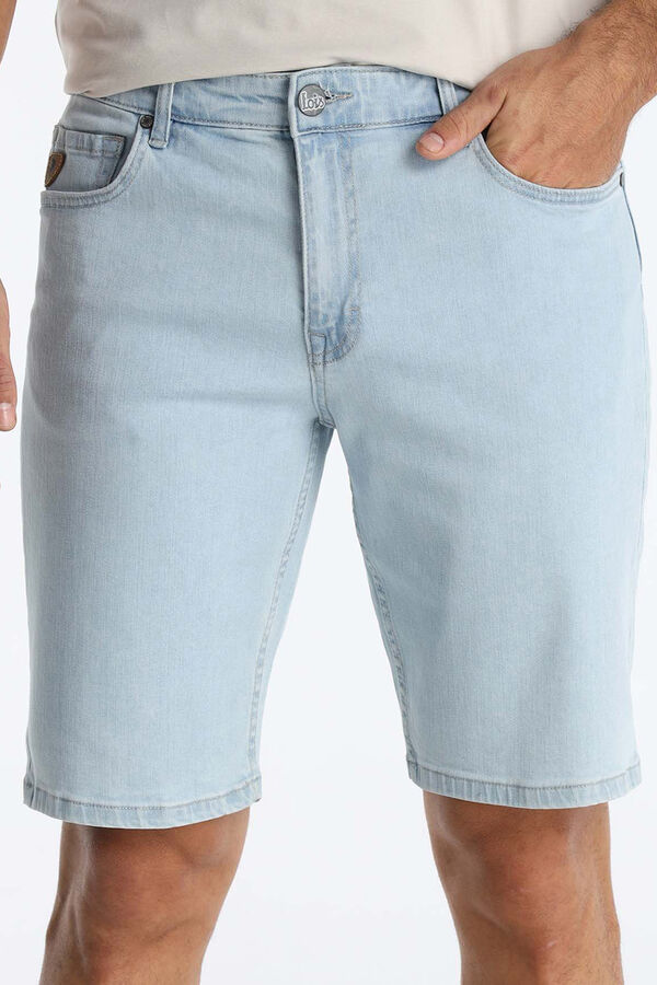 Lois Bermuda slim fit tiro medio azul