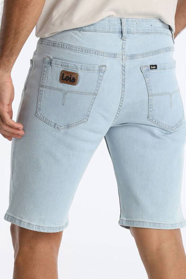 Lois Bermuda slim fit tiro medio azul