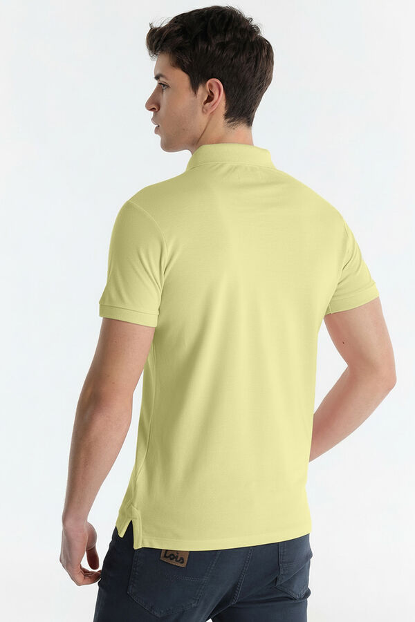 Lois Polo de manga corta logo bordado amarillo