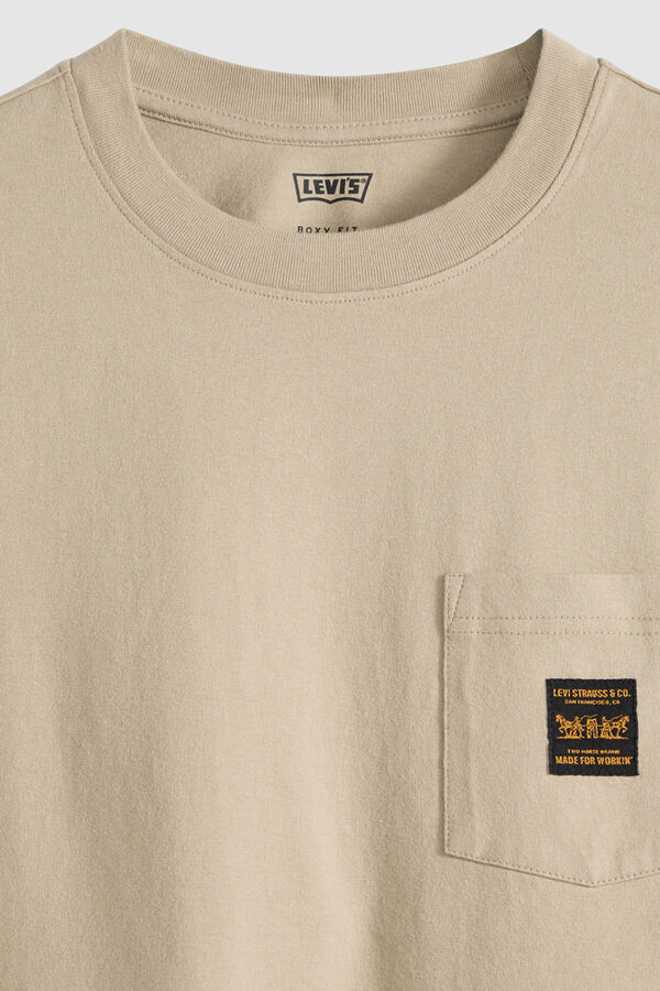 Levi's Camiseta manga corta bolsillo beige