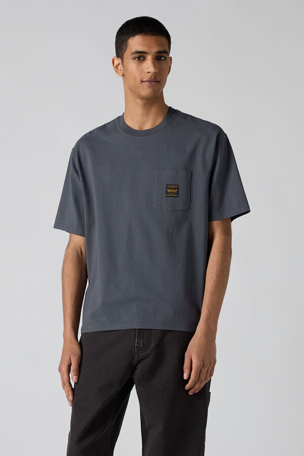 Levi's Camiseta manga corta bolsillo gris