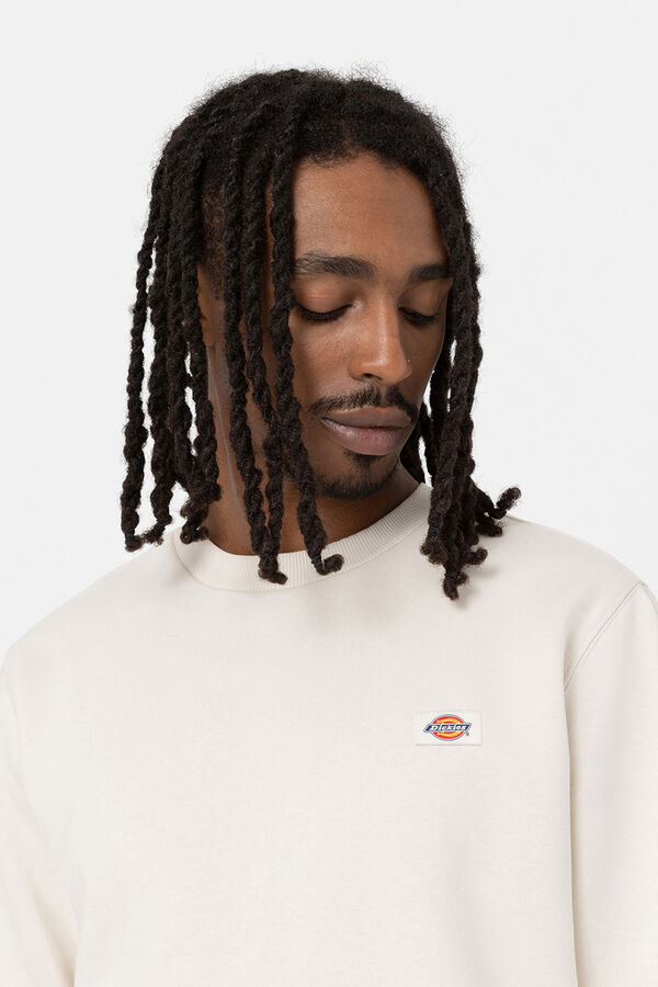 Dickies Sudadera Oakport cuello redondo blanco