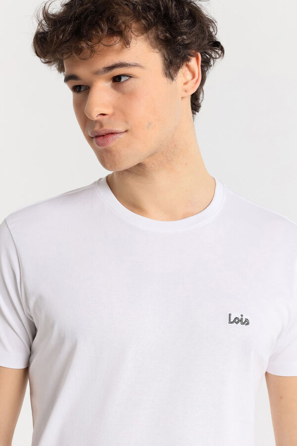 Lois Camiseta b&aacute;sica manga corta blanco
