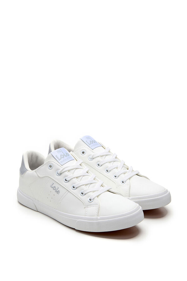 Lois Zapatillas cl&aacute;sicas tenis cordones blanco