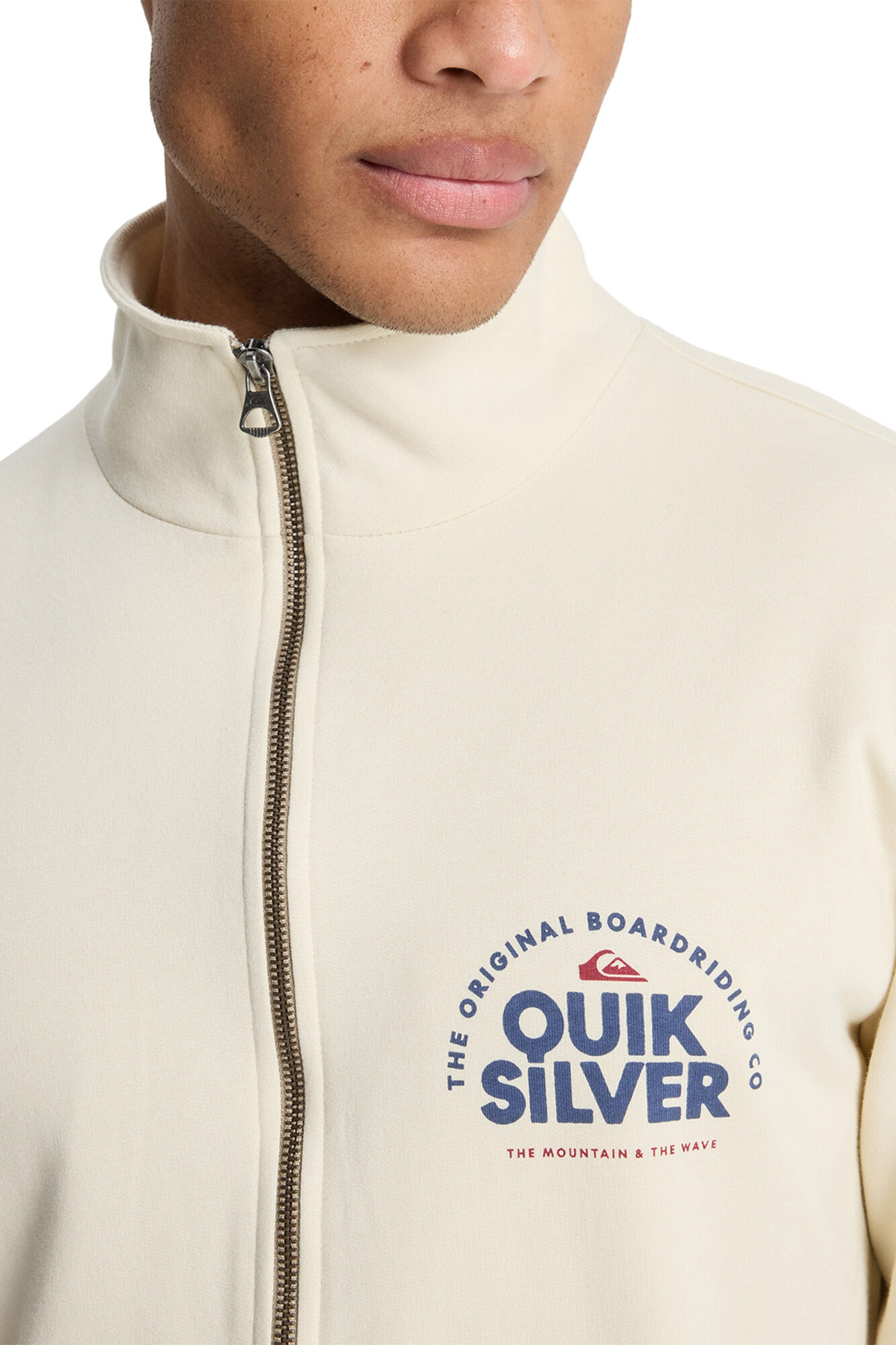 Quiksilver Sudadera con cremallera y cuello mock neck