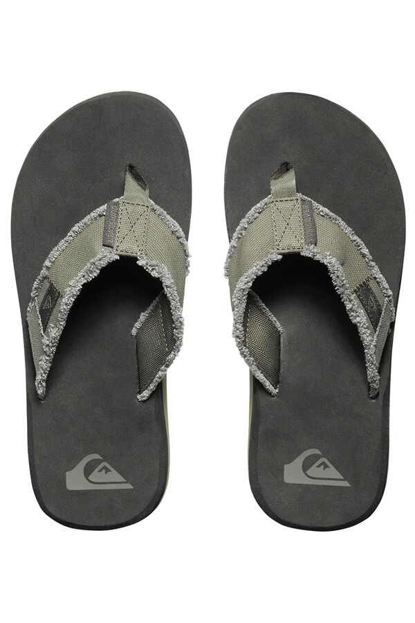 Quiksilver Sandalias con tira de lona marr&oacute;n