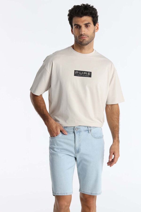 Lois Bermuda slim fit tiro medio azul