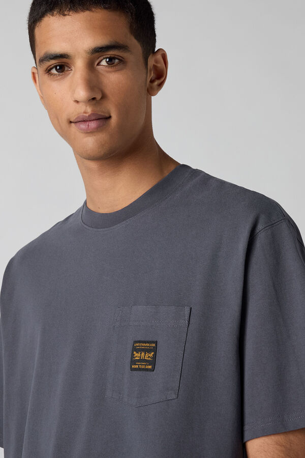 Levi's Camiseta manga corta bolsillo gris