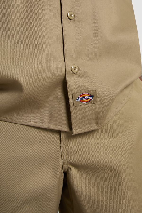 Dickies Camisa de trabajo manga corta kaki