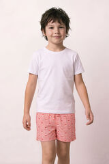 Women'secret Ba&ntilde;ador ni&ntilde;o estampado rayas y cangrejos coral